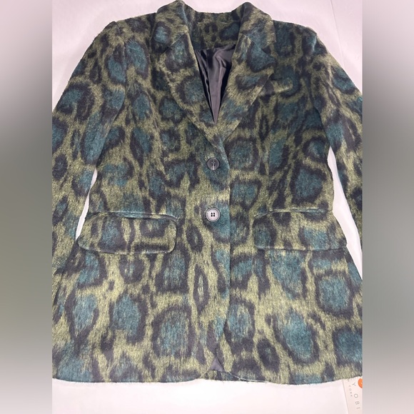 KELLY OBI || Green & Black Leopard Print Blazer. Sz. XS/S - Picture 6 of 14